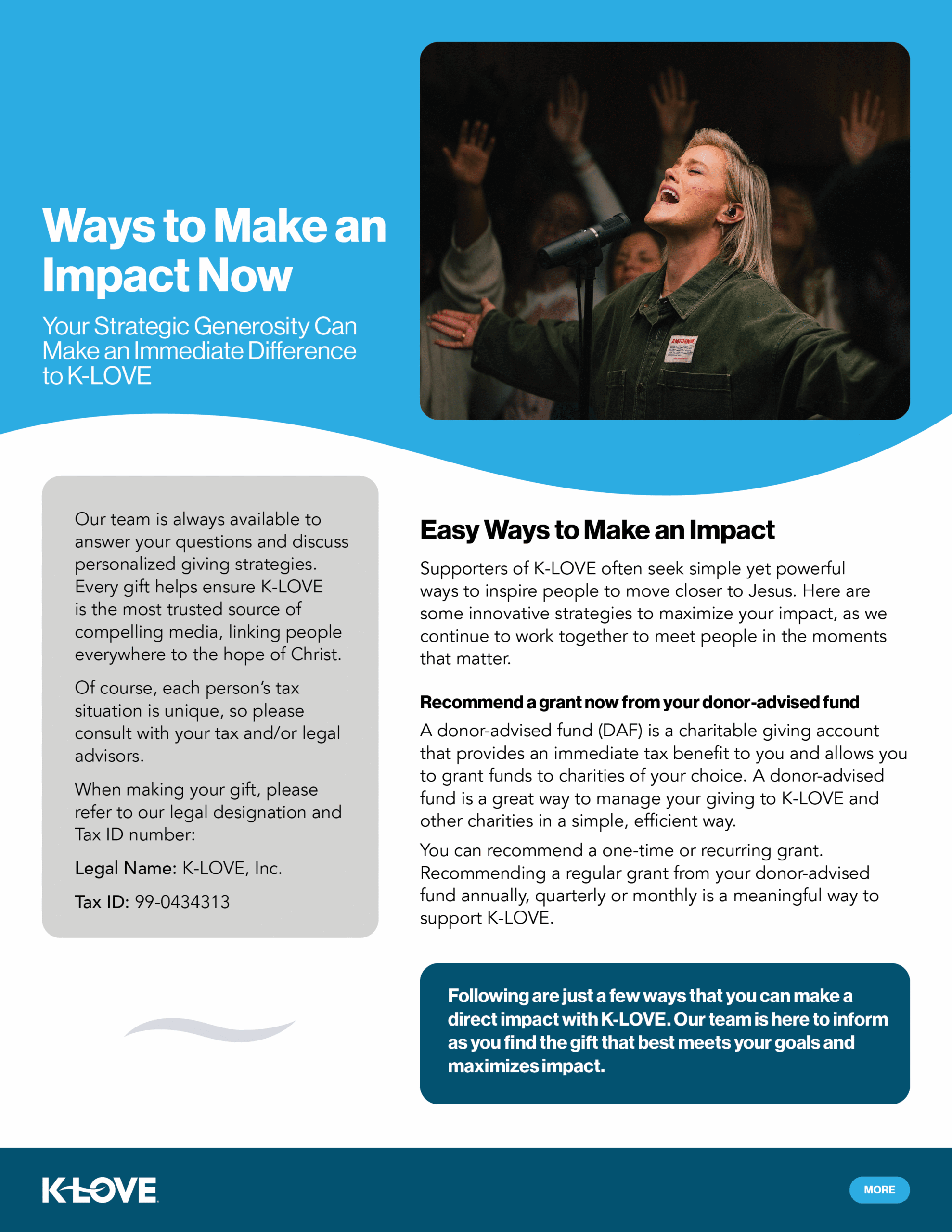 Support The Future of My Favorite Charity brochure cover